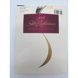 Hanes Silk Reflections E37 Light Opaque Pantyhose Control Top Warm Brown Size EF